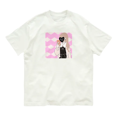 顔隠し自撮りちゃん Organic Cotton T-Shirt