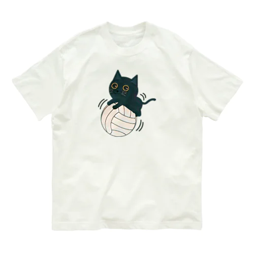 バレーボールの猫ちゃん オーガニックコットンTシャツ