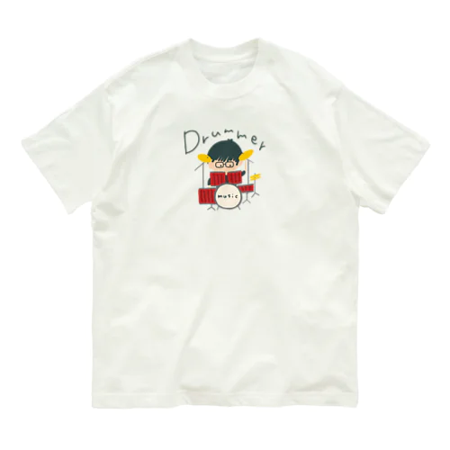 drummerメガネ君 オーガニックコットンTシャツ