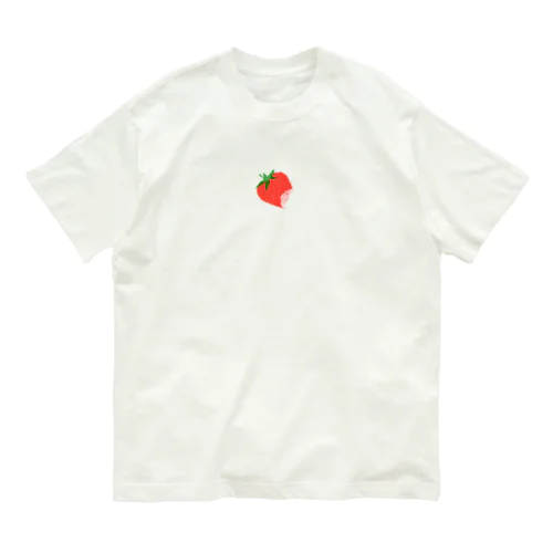 食べかけいちご Organic Cotton T-Shirt