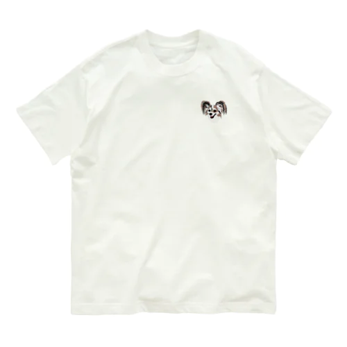 パピヨン【わんデザイン 2月】 Organic Cotton T-Shirt