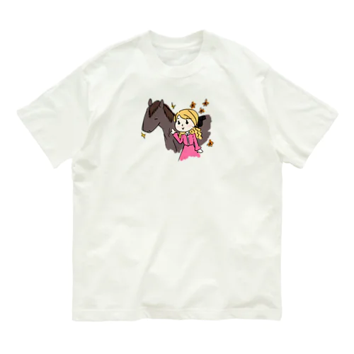 趣味は乗馬ですの Organic Cotton T-Shirt