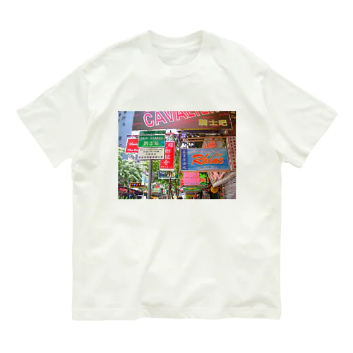 【We♥︎︎香港】 colourful signs オーガニックコットンTシャツ