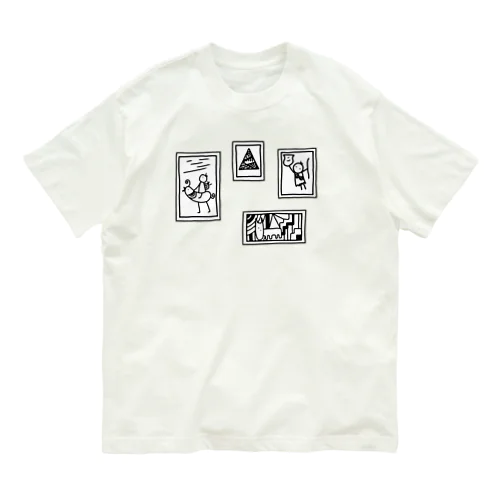 古代の謎展(白黒) オーガニックコットンTシャツ