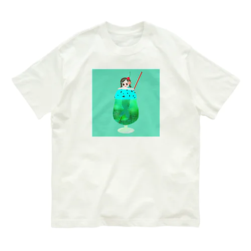 クリームソーダ チョコミントver. Organic Cotton T-Shirt