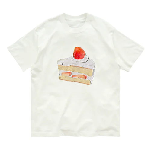 いちごのショートケーキ Organic Cotton T-Shirt