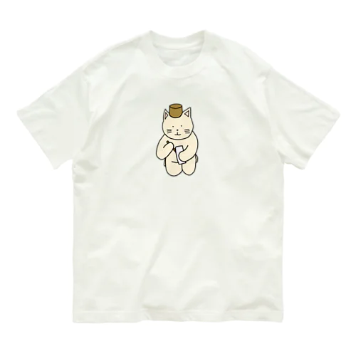 俳句ねこ オーガニックコットンTシャツ