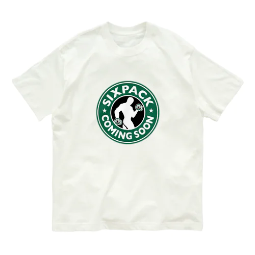 SIXPACK COMING SOON シックスパックはもうすぐ オーガニックコットンTシャツ