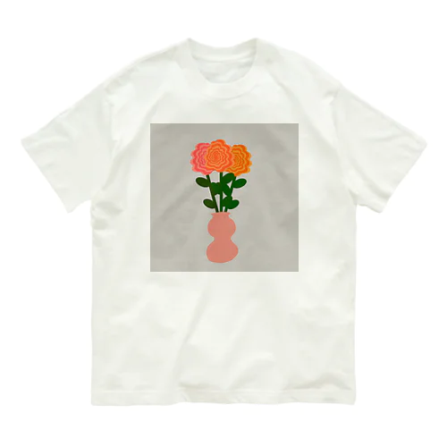 お花 オーガニックコットンTシャツ