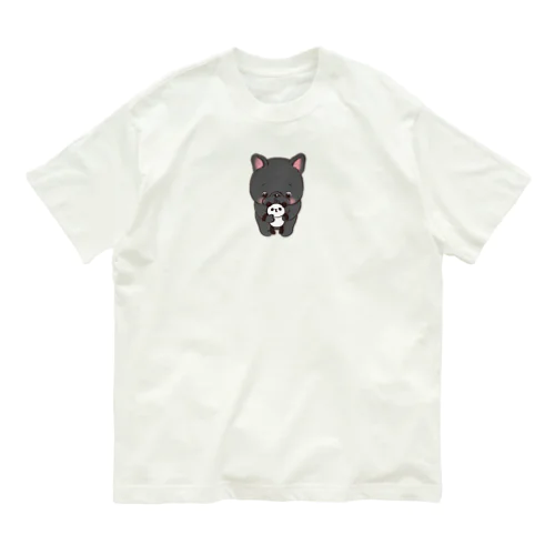 パンダちゃんとフレブルちゃん。 オーガニックコットンTシャツ