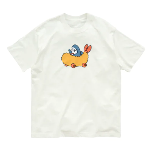 エビフライレーシングサメ Organic Cotton T-Shirt