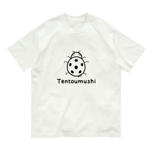 Tentoumushi (てんとう虫) 黒デザイン オーガニックコットンTシャツ