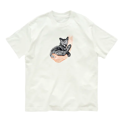 あったかいとあったかい。好きと好きが混ざり合う。猫と人 Organic Cotton T-Shirt