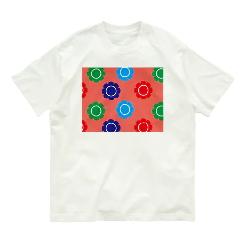 花柄 Organic Cotton T-Shirt