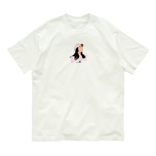 女性と花 Organic Cotton T-Shirt