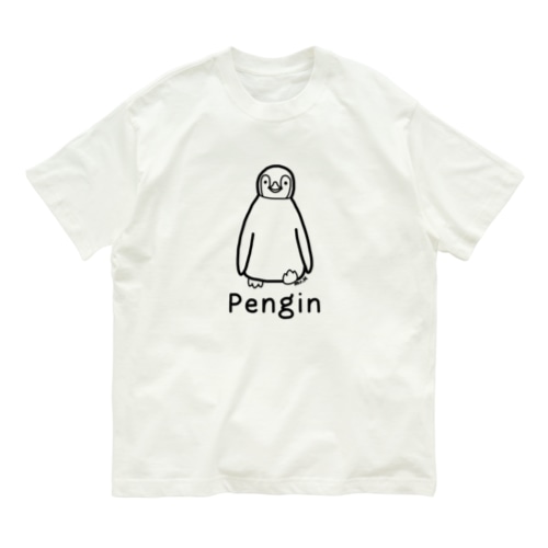 Pengin (ペンギン) 黒デザイン Organic Cotton T-Shirt