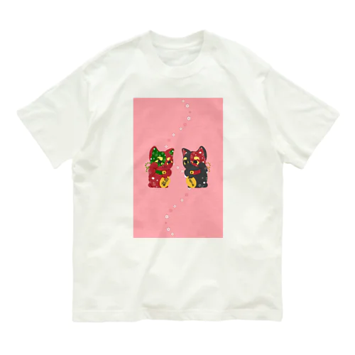 ふく福呼猫 Organic Cotton T-Shirt