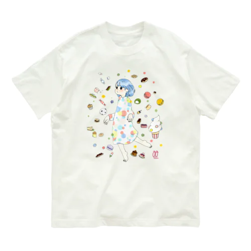 あまいものガール Organic Cotton T-Shirt