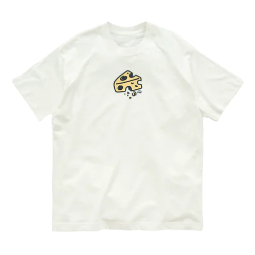 ワンポイント ねことネズミと例のチーズの例のチーズ Organic Cotton T-Shirt