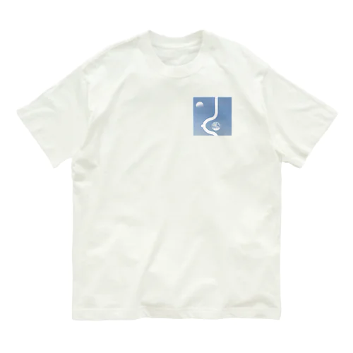 昼の月 オーガニックコットンTシャツ