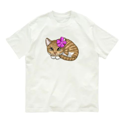 サクラソウとみかん Organic Cotton T-Shirt