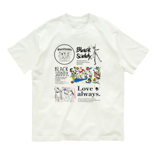 無敵のヒーローBlackSoddy ALL オーガニックコットンTシャツ