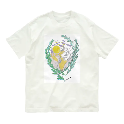 月にくちづけ Organic Cotton T-Shirt