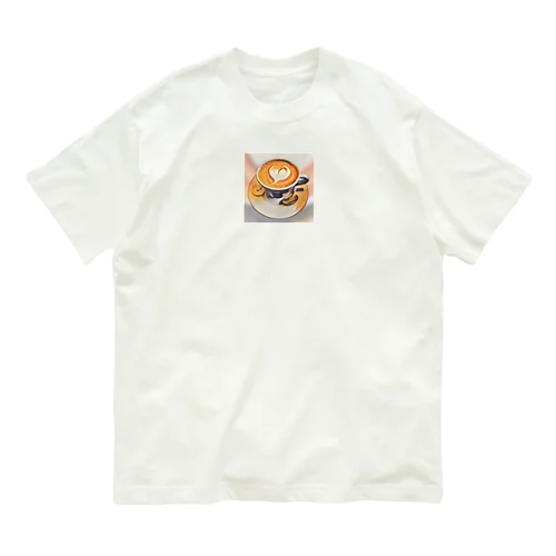 カプチーノだっチーの オーガニックコットンTシャツ