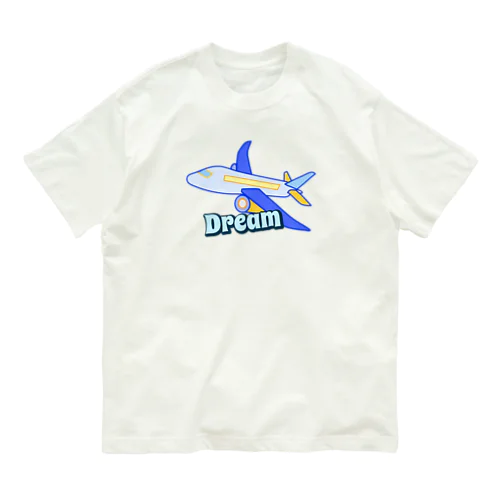 DREAM ブルー オーガニックコットンTシャツ