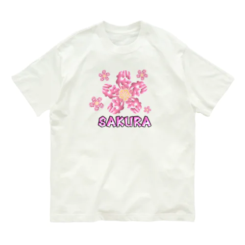 こんなカンジ？（漢字）　桜バージョン オーガニックコットンTシャツ