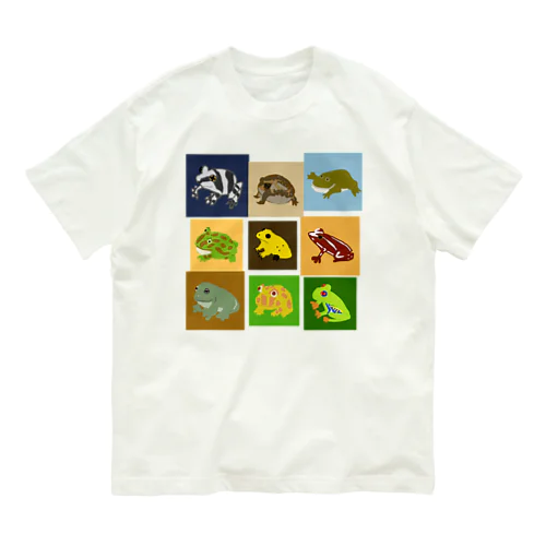 カエルの集い Organic Cotton T-Shirt