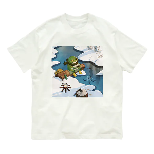 冬の日のカエル Organic Cotton T-Shirt