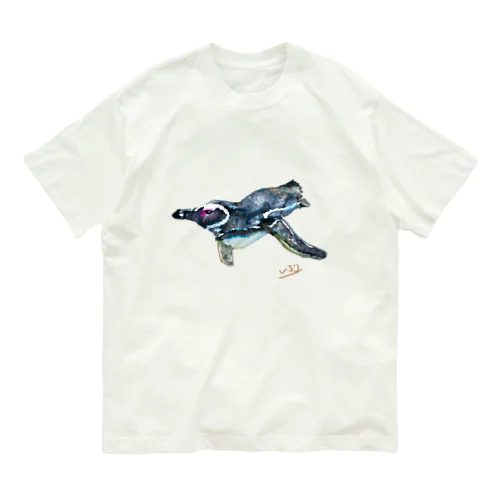 泳ぐペンギンちゃん Organic Cotton T-Shirt