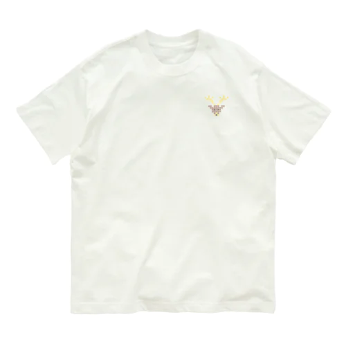 雄鹿 Cross-stitch Organic Cotton T-Shirt