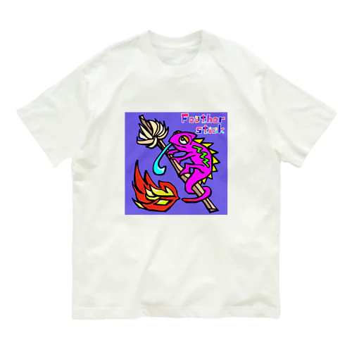 Feather Stick【フェザースティック】カメレオン　紫 Organic Cotton T-Shirt