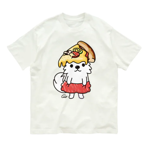 PIZZAゲットした　ポメラニアン Organic Cotton T-Shirt