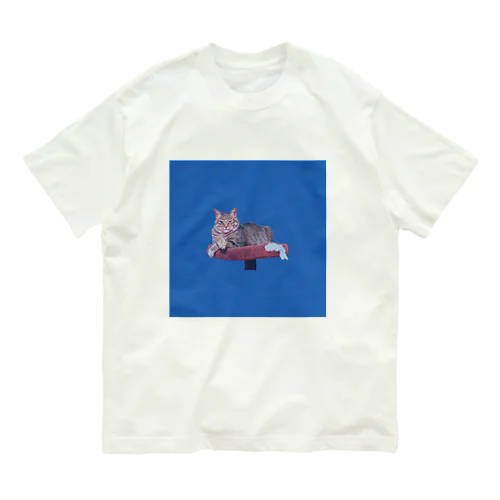 fukupi blue オーガニックコットンTシャツ