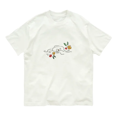 flower lady オーガニックコットンTシャツ