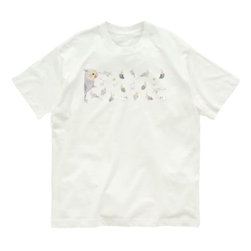 あつまれオカメインコちゃん【まめるりはことり】 Organic Cotton T-Shirt
