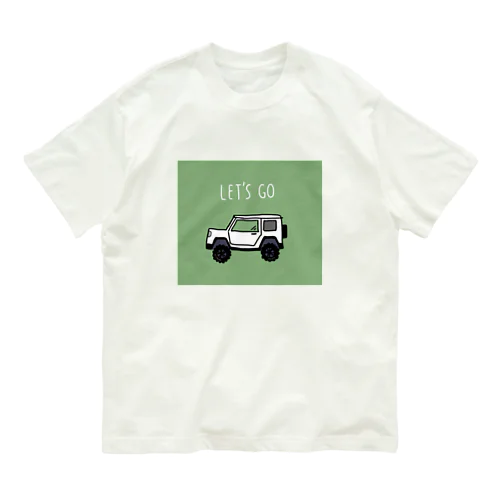 LET'S GO OFFROAD!!(グリーン) オーガニックコットンTシャツ