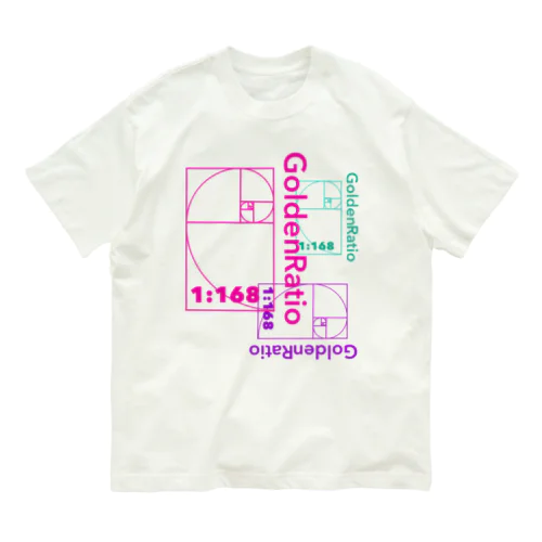 黄金比　ピンク オーガニックコットンTシャツ