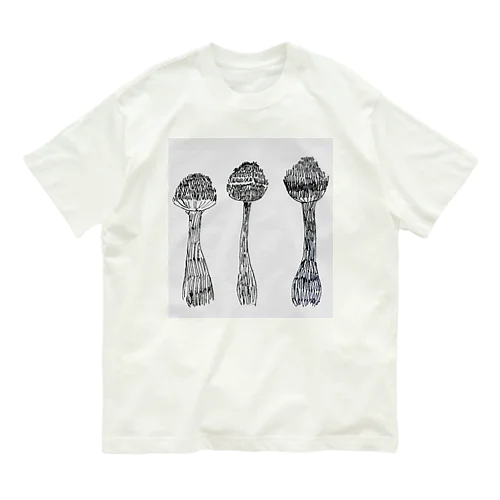 3本の何かの実が付いた木Tシャツ Organic Cotton T-Shirt