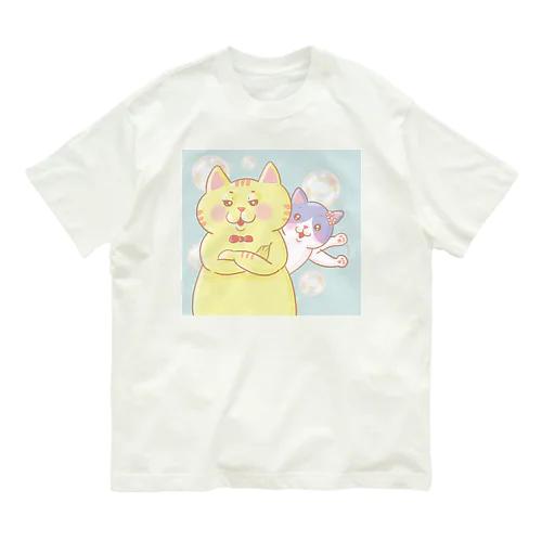 腕組みするねこ Organic Cotton T-Shirt