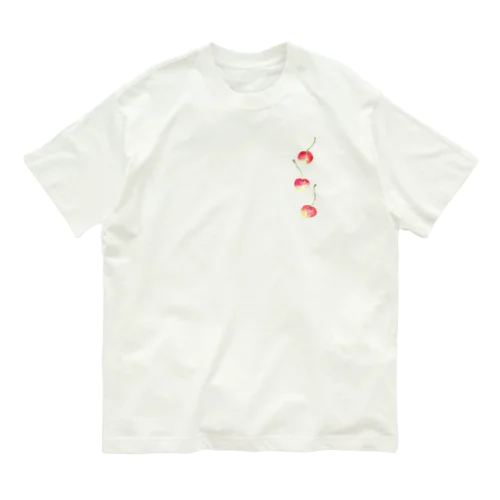 さくらんぼみっつ オーガニックコットンTシャツ