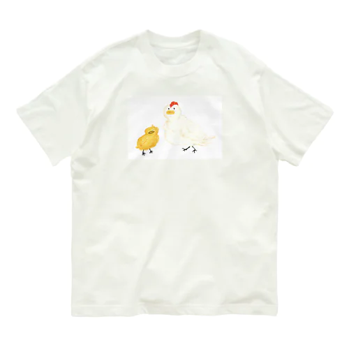 ほさほさ　おやこさん Organic Cotton T-Shirt