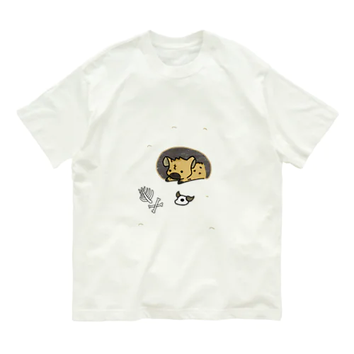 巣穴で休むラフィンちゃん オーガニックコットンTシャツ