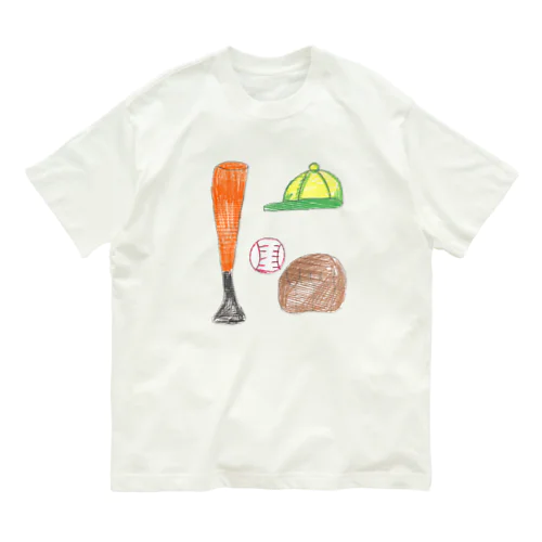 野球しようよ Organic Cotton T-Shirt