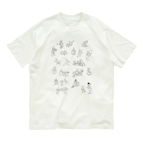 鳥獣戯画　うさぎ Organic Cotton T-Shirt