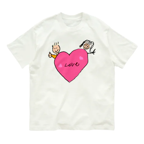 ハート　ピンク Organic Cotton T-Shirt