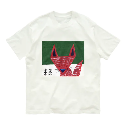 赤いキツネさん Organic Cotton T-Shirt